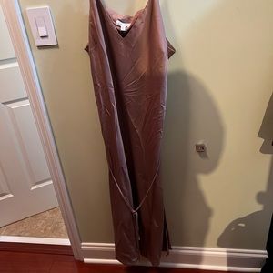 Spaghetti strap satin dress